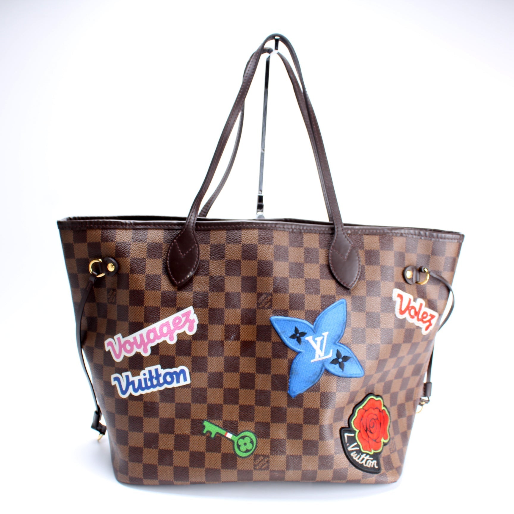 Louis Vuitton Neverfull MM Patches Damier Ebene
