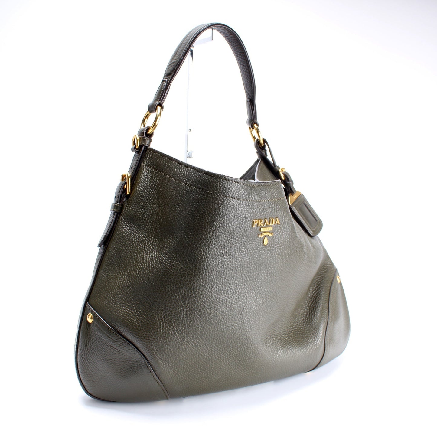 Prada Vitello Daino Snap Hobo Bag