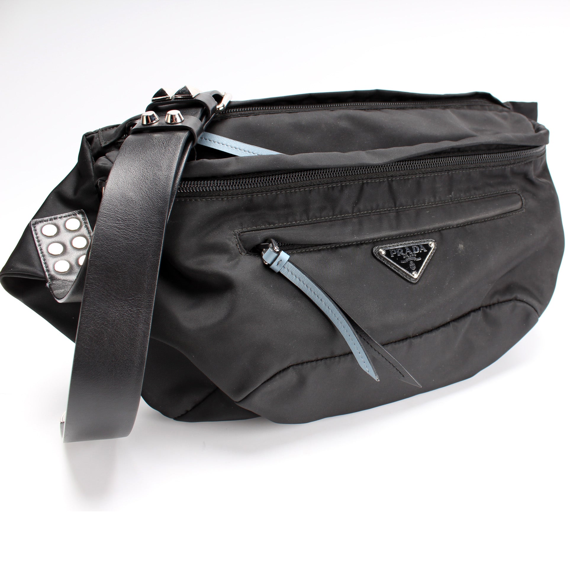 Prada Waist Tessuto Nylon Studded Bag