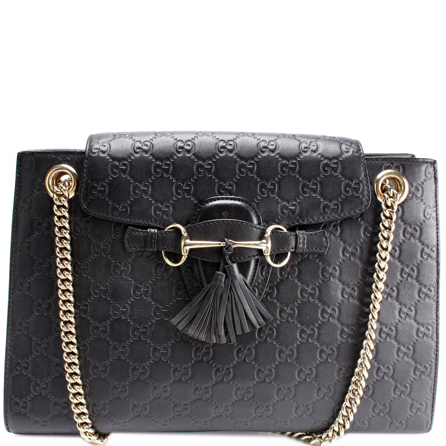Gucci 295403 GG Canvas Emilie Chain Shoulder Bag