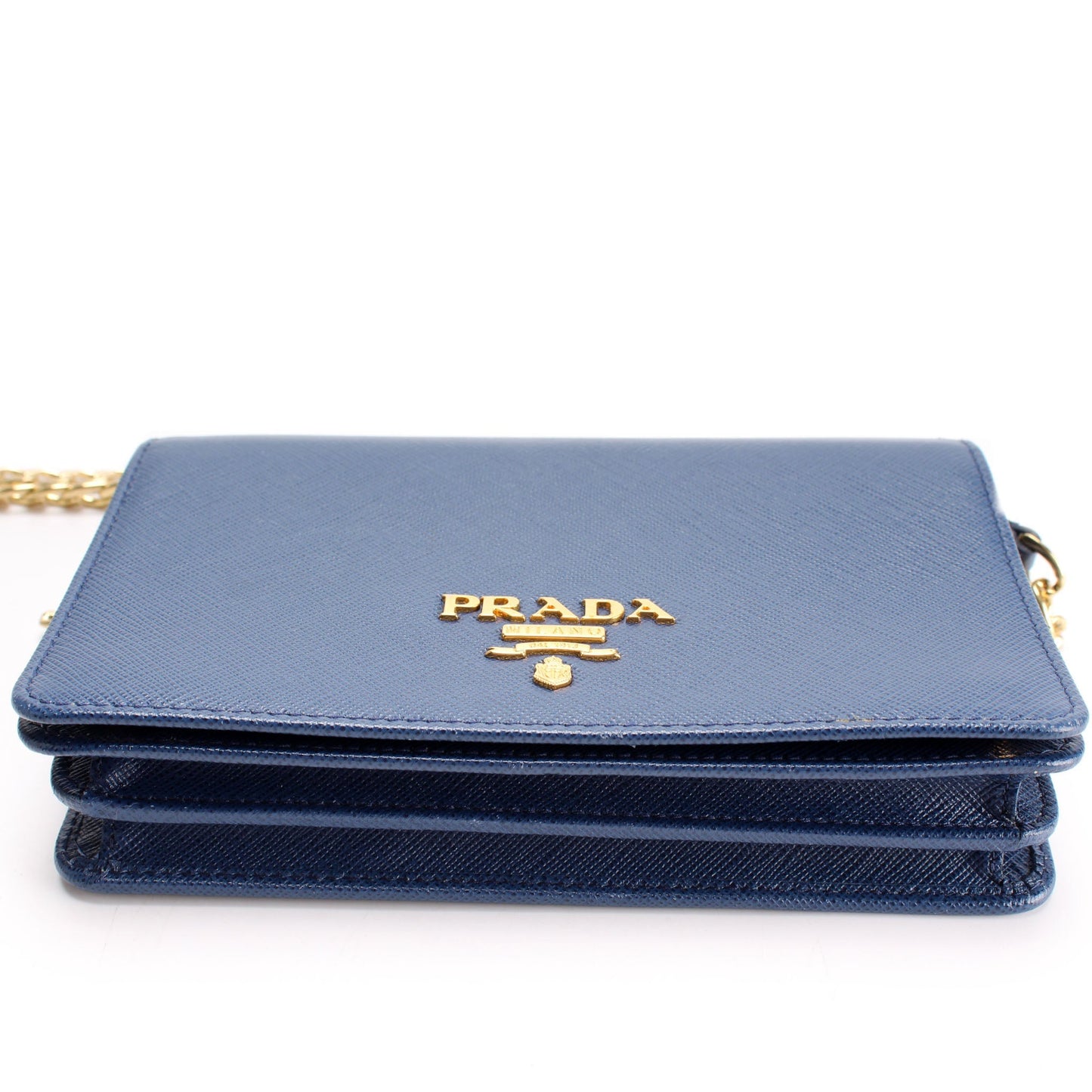 Prada 1BP006 Saffiano Lux Chain Wallet Bag