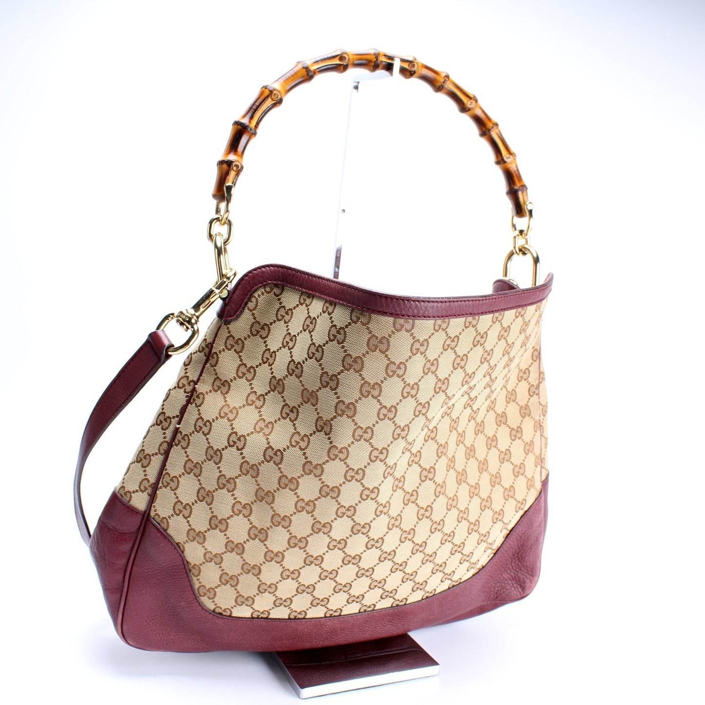 Gucci 282315 Diana Bamboo GG Canvas Bag