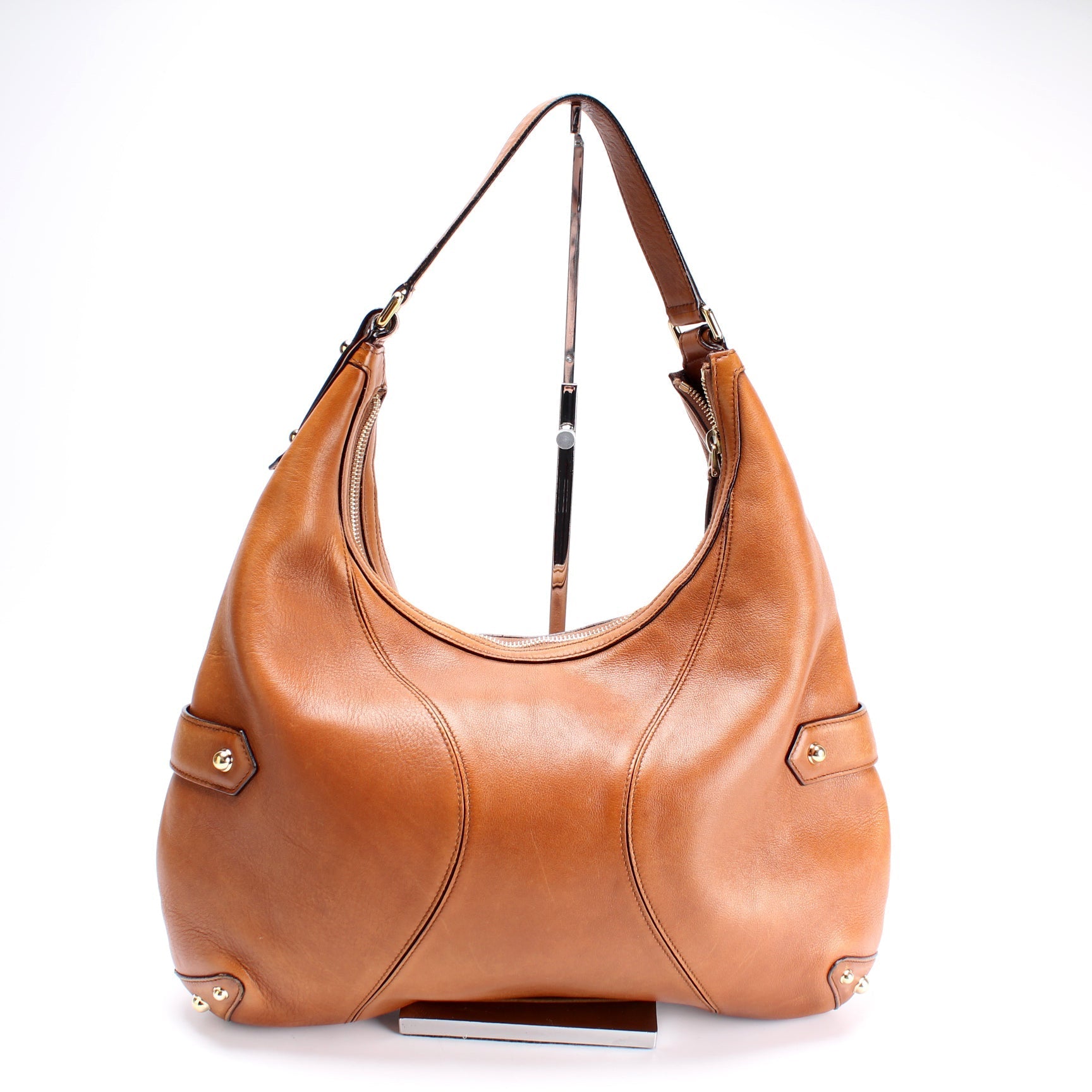 Gucci 131026 Horsebit Leather Hobo Bag
