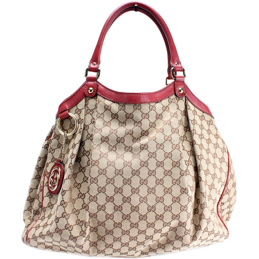 Gucci 211943 Sukey GG Canvas Large Bag