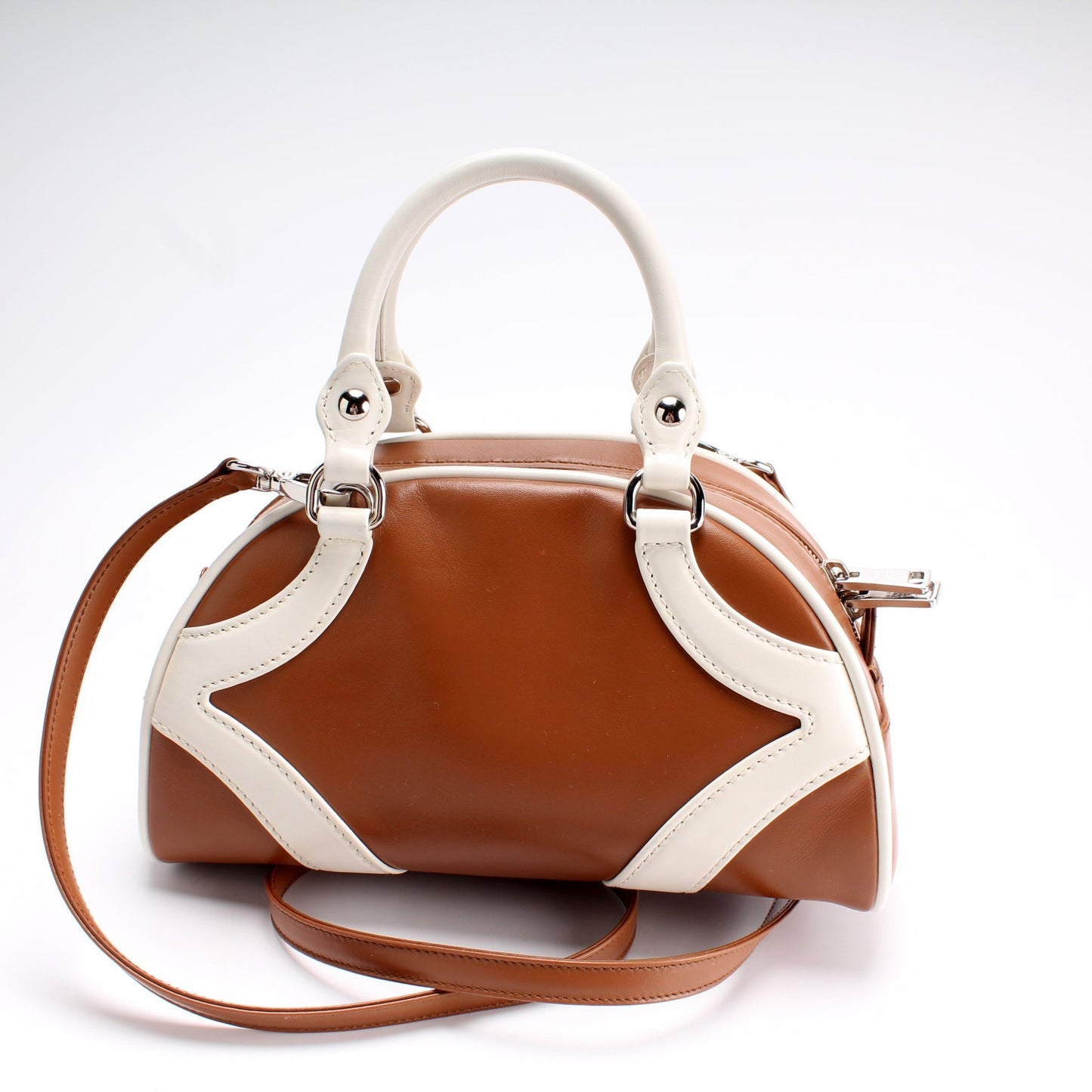 Prada 1BB071 Soft Calfskin Bowling Bag