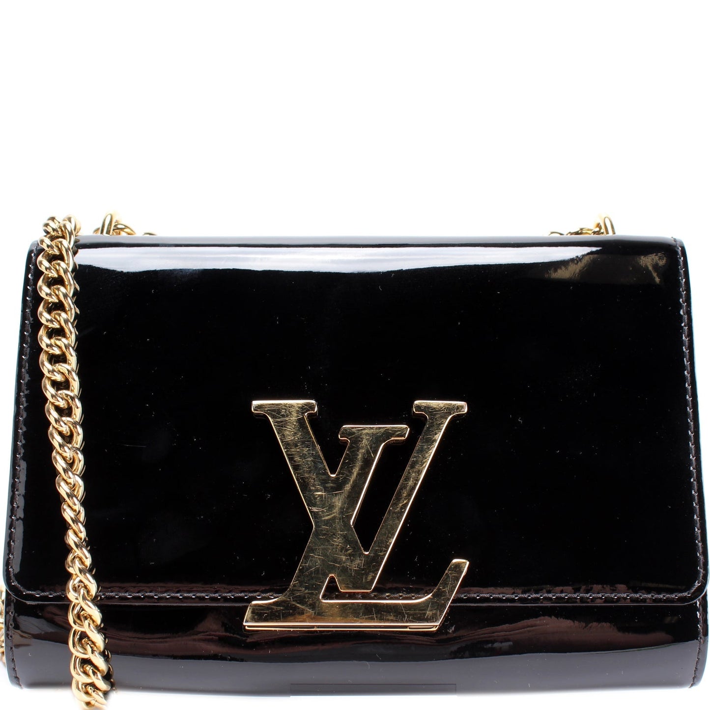 Louis Vuitton Louise MM Chain Bag Patent Leather