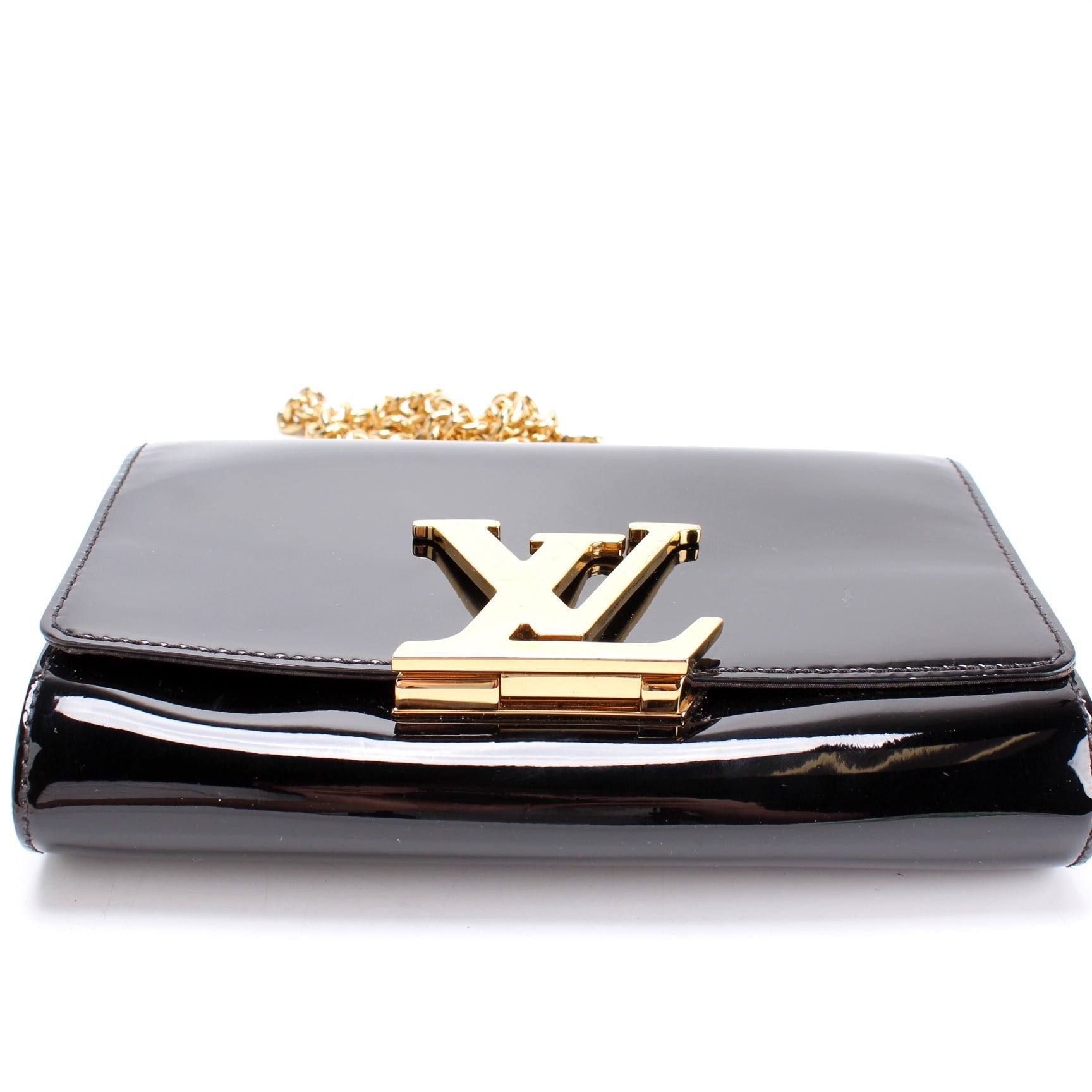 Louis Vuitton Louise MM Chain Bag Patent Leather