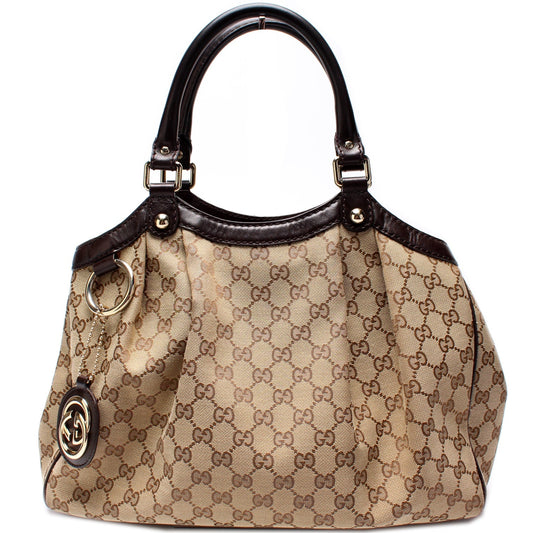 Gucci 211944 Sukey GG Canvas Medium Bag