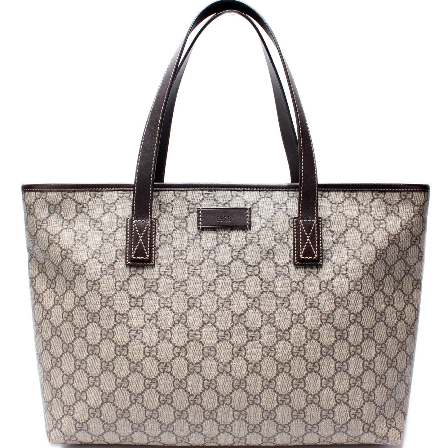 Gucci 211137 GG Supreme Medium Zip Tote Bag