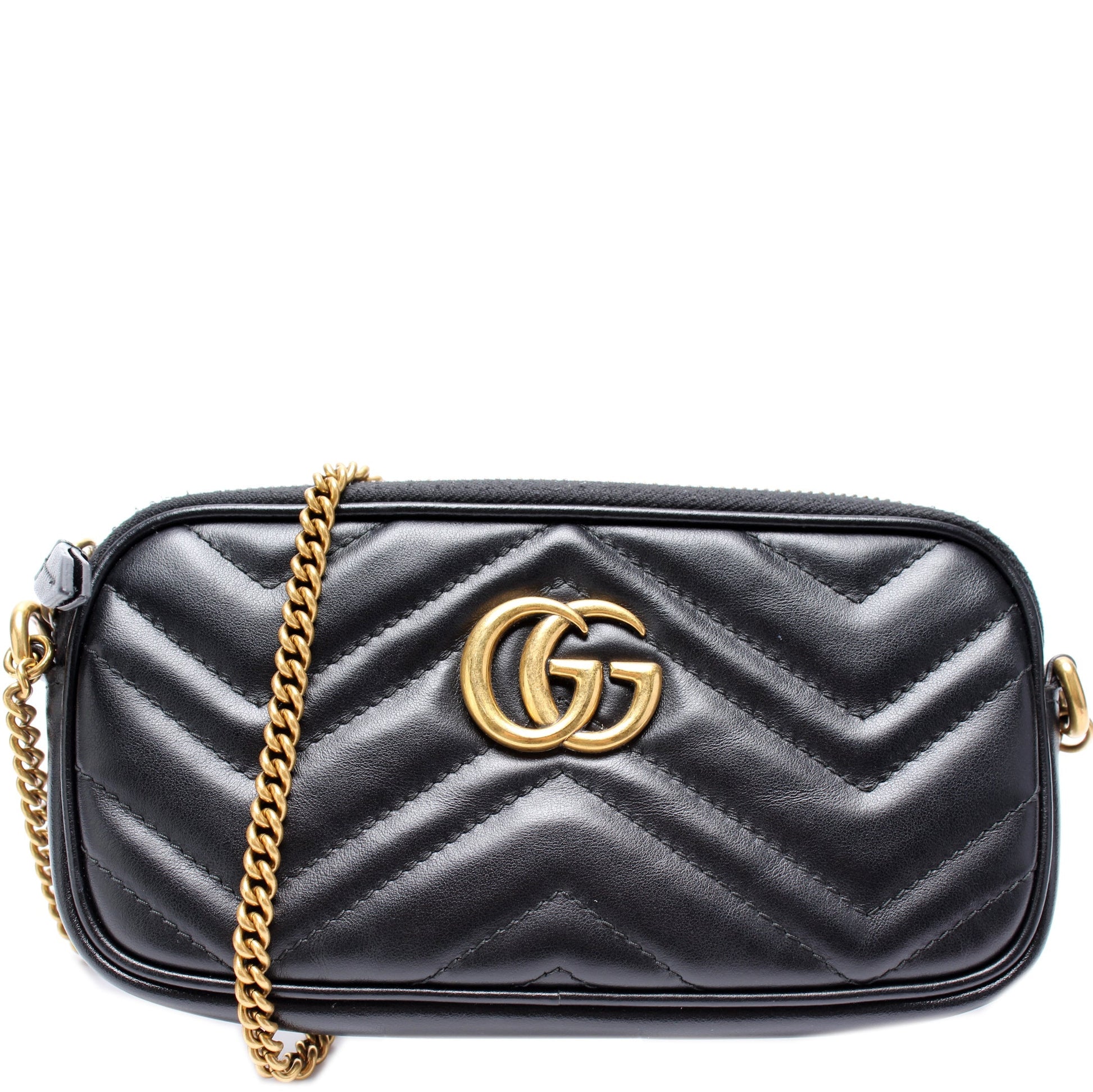 Gucci 598596 GG Marmont Min Chain Crossbody Bag