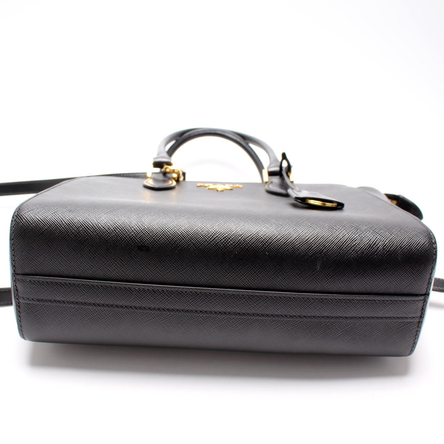 Prada Saffiano/Calfskin Top Handle Bag