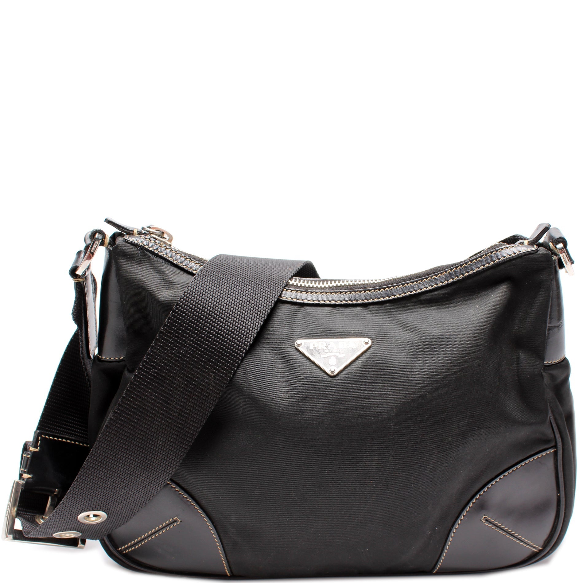 Prada Nylon Belt Strap Shoulder Bag