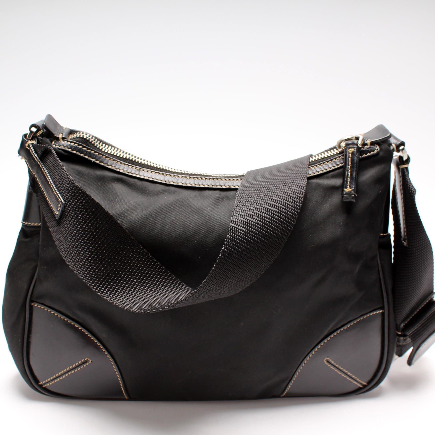 Prada Nylon Belt Strap Shoulder Bag