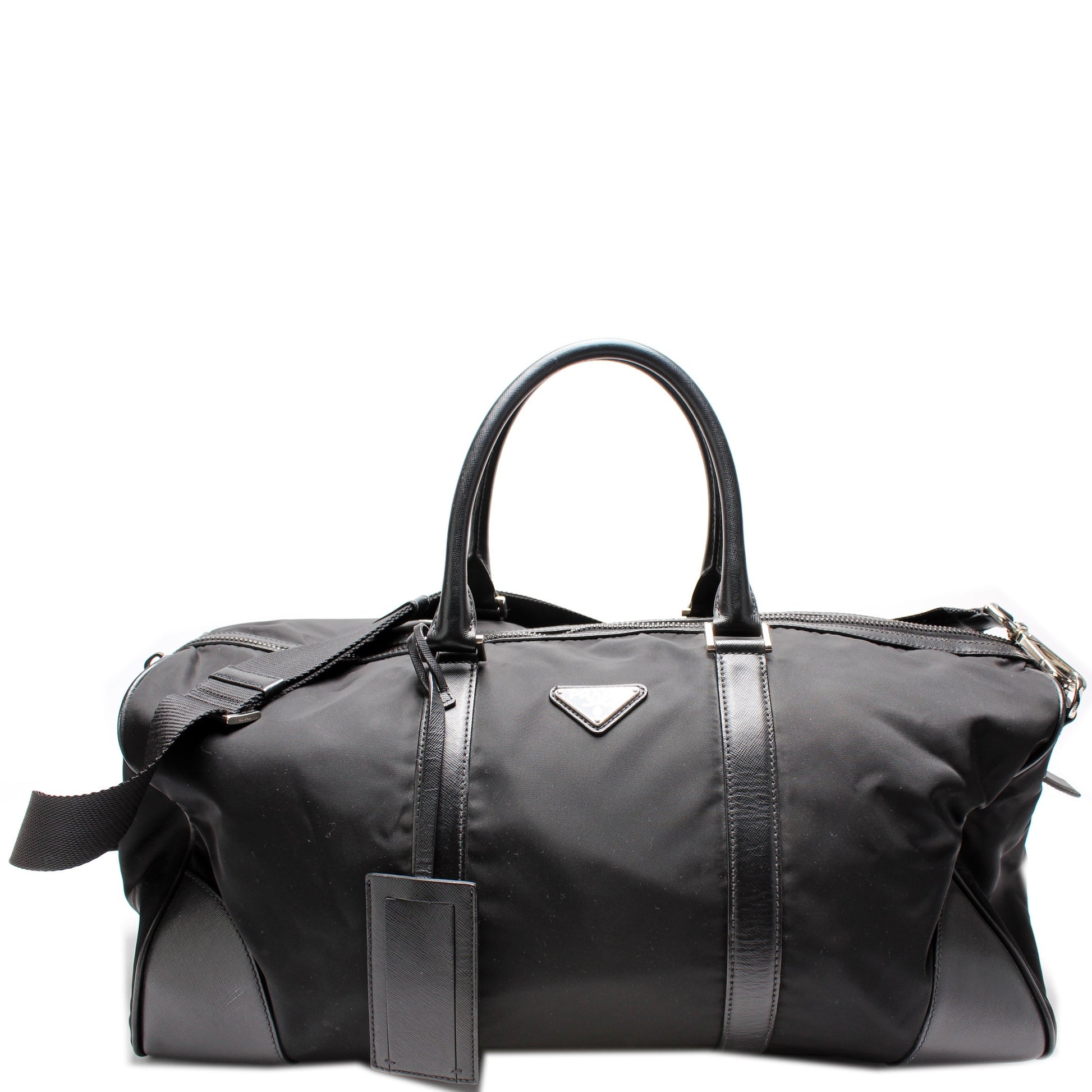 Prada Tessutos/Saffiano Weekender Bag
