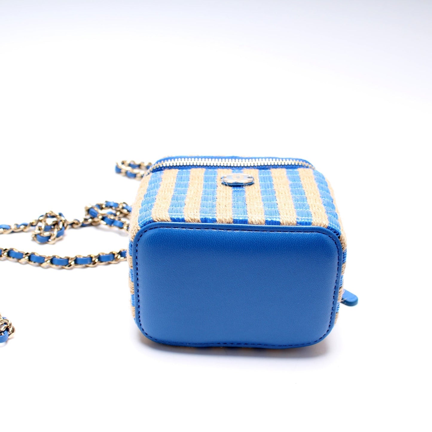 Chanel Mini Vanity Case With Chain Raffia 31M Bag