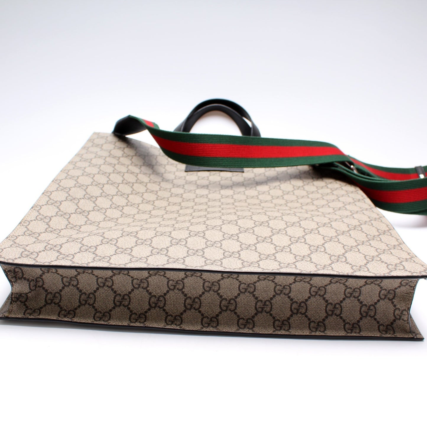 Gucci 456217 GG Supreme Web Vertical Tote Bag