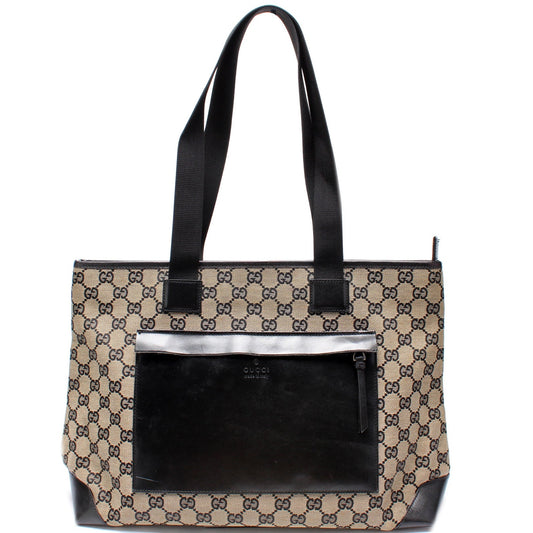 Gucci 019-0426 GG Canvas Zip Tote Bag