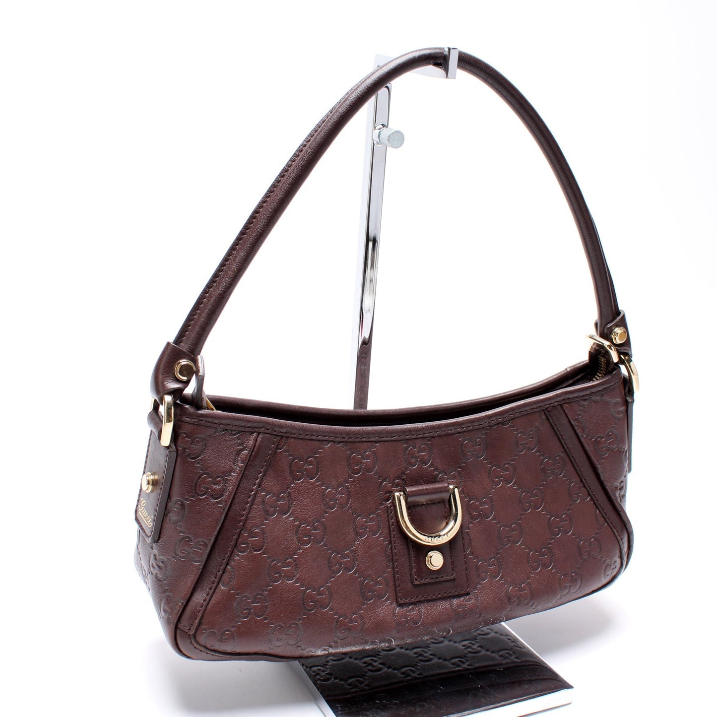 Gucci 130939 GG Leather Abbey Pochette Bag