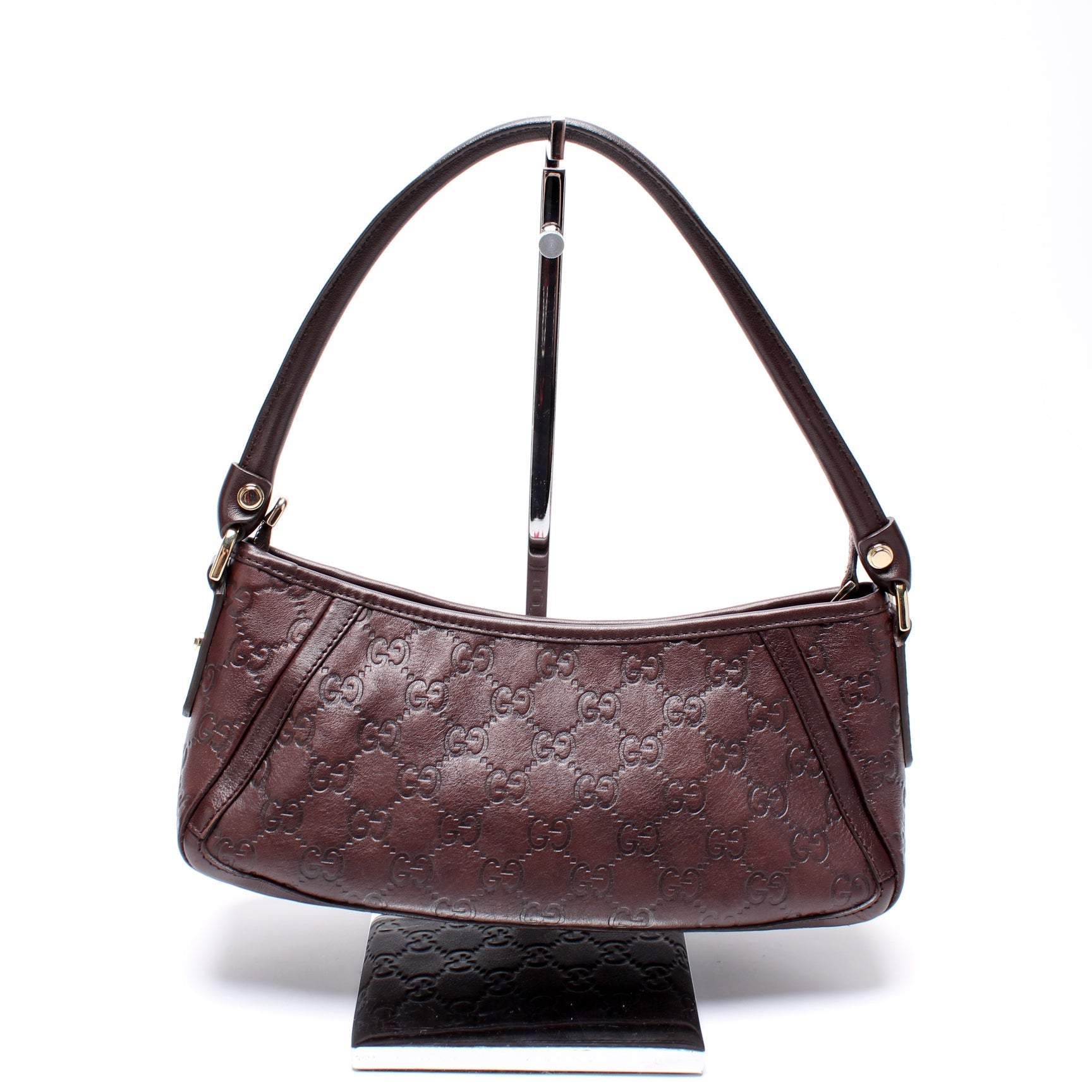 Gucci 130939 GG Leather Abbey Pochette Bag