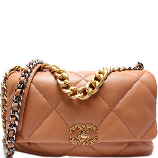 Chanel Quilted Goatskin 19 Large Flap 30+M Bag