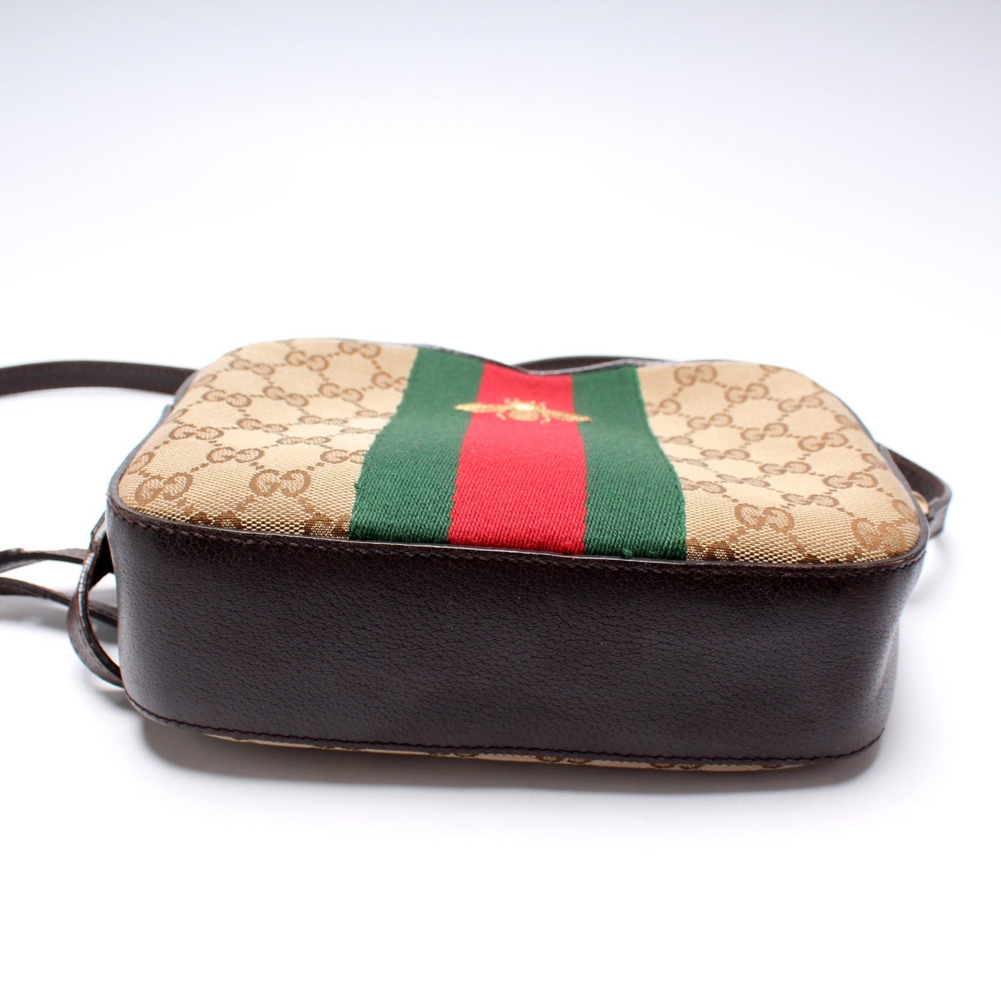 Gucci 412008 GG Canvas Bee Camera Bag