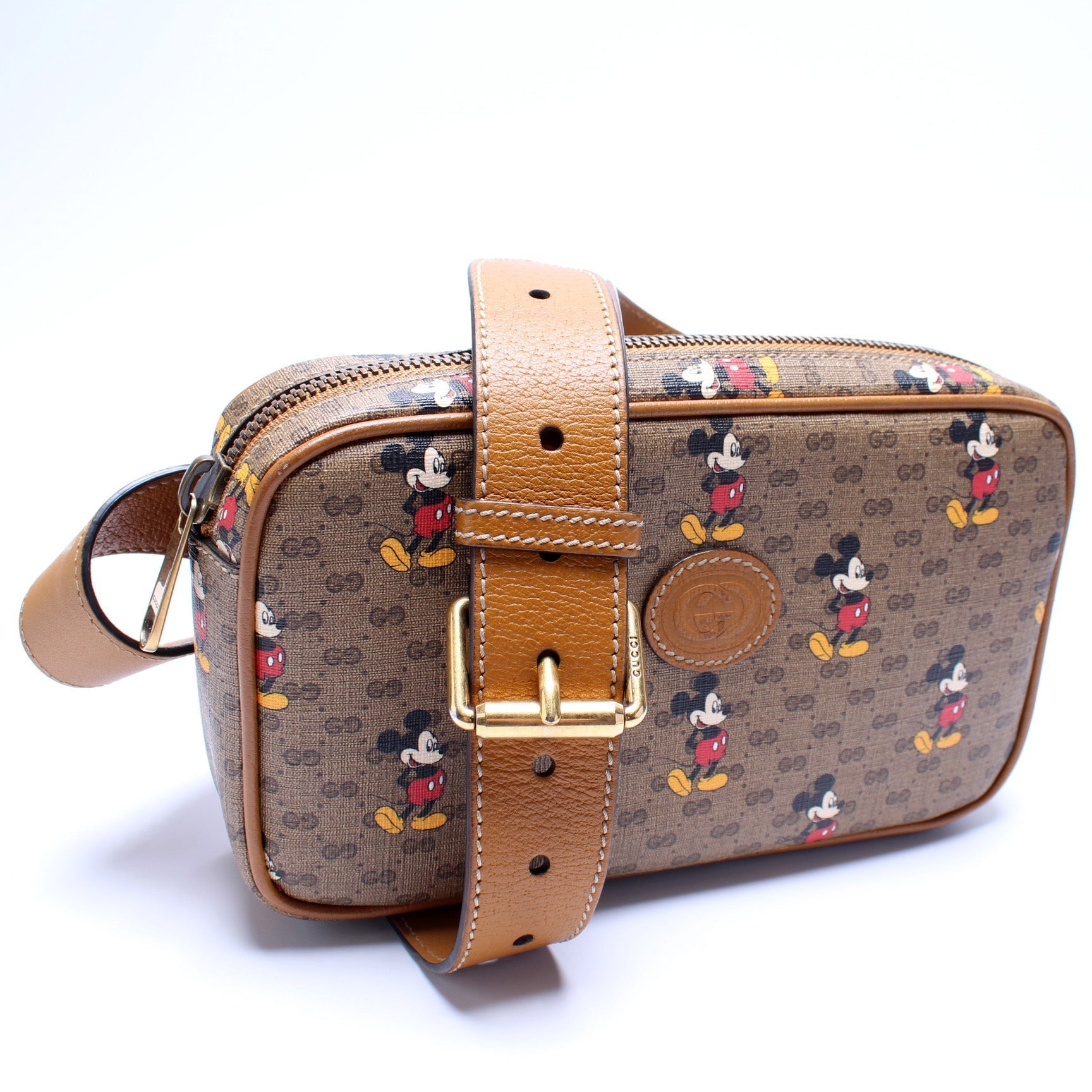 Gucci Leather Canvas Handbag