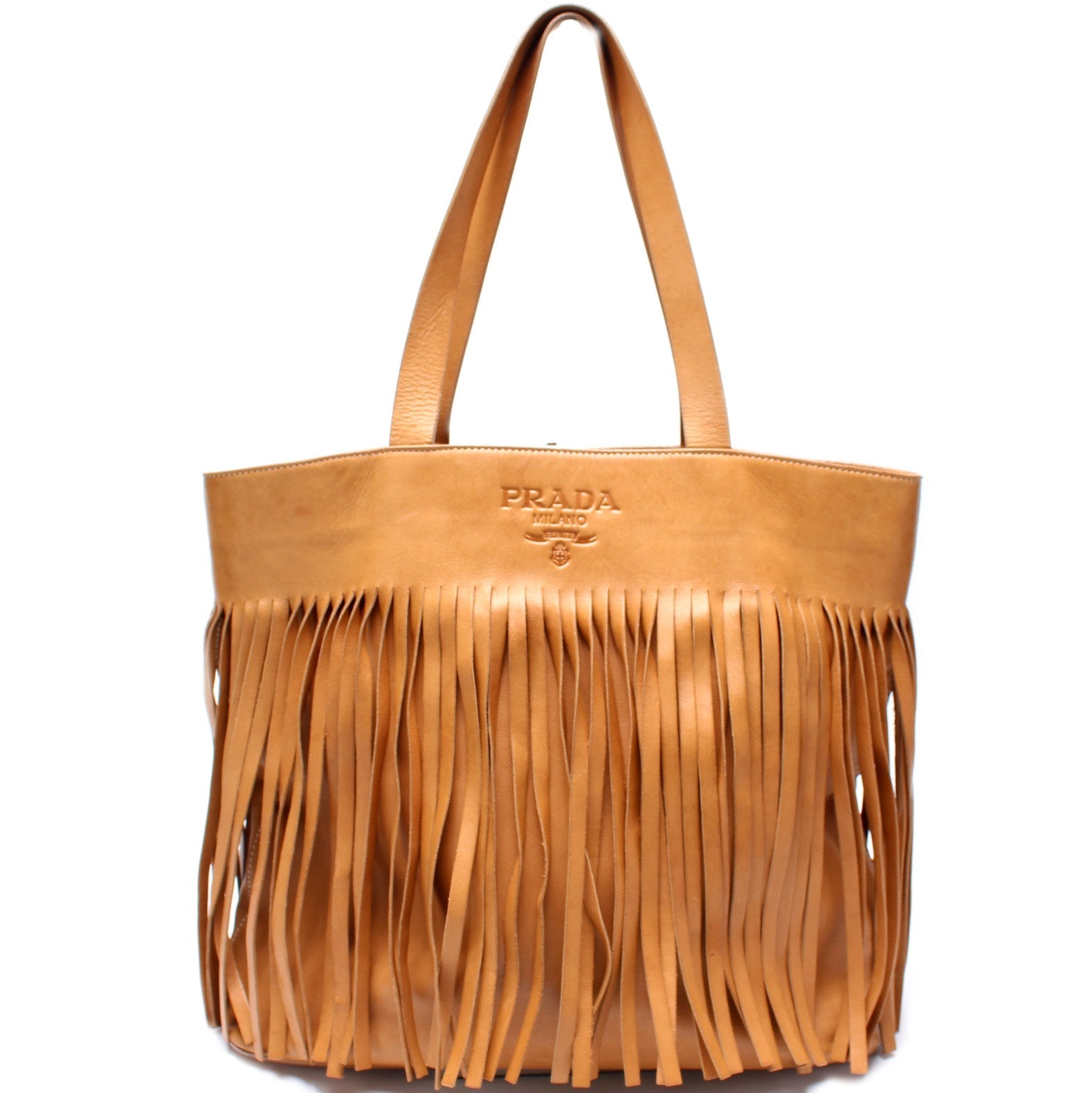 Prada Fringe Leather Tote Bag