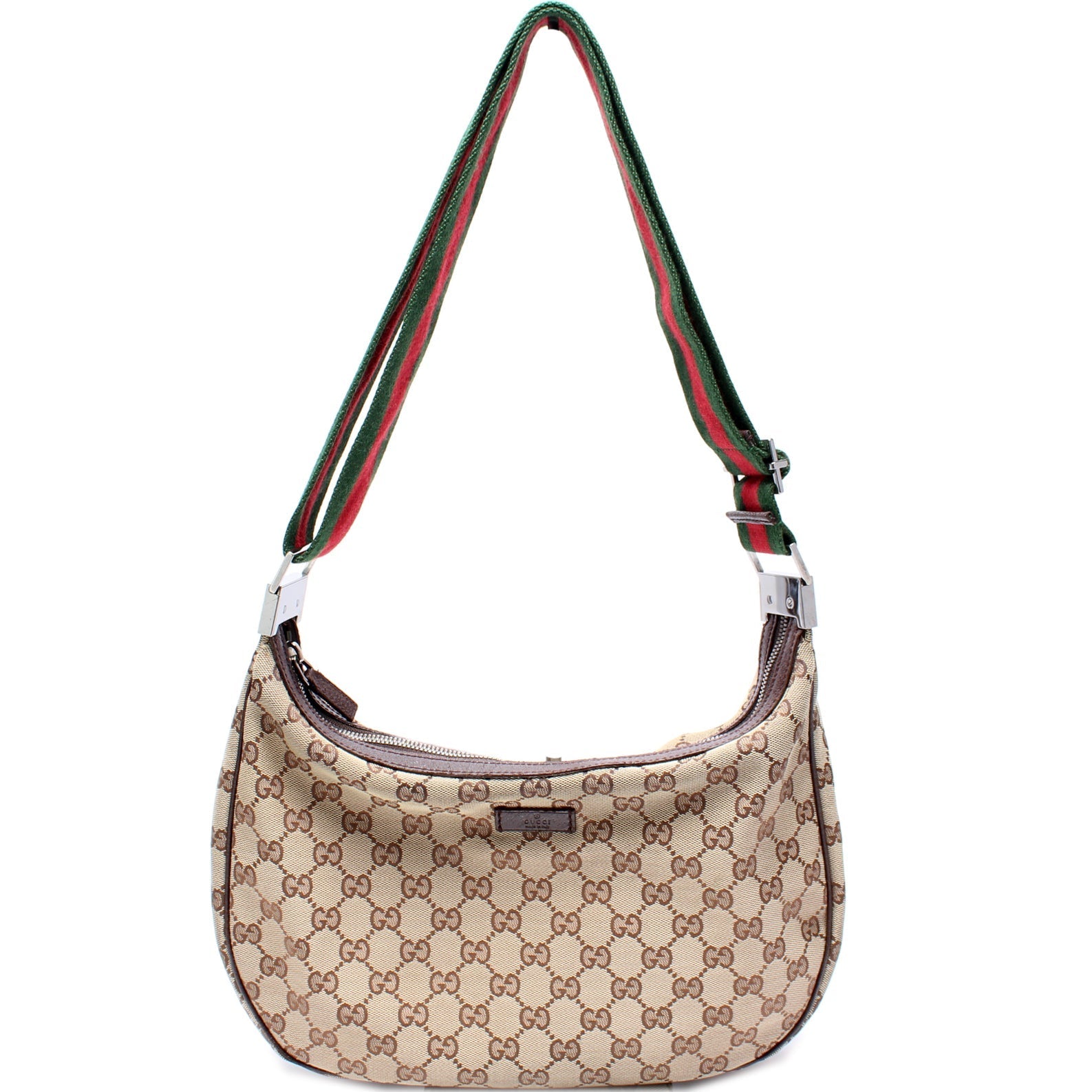 Gucci 122790 Shelly Web Crossbody GG Canvas Bag