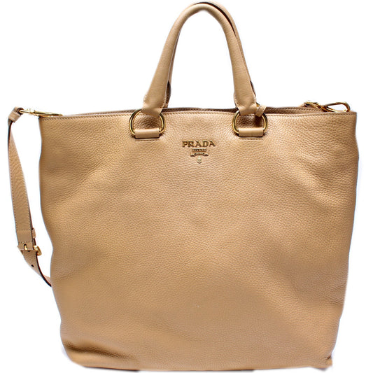 Prada Talco Vitello Daino Shopper Bag