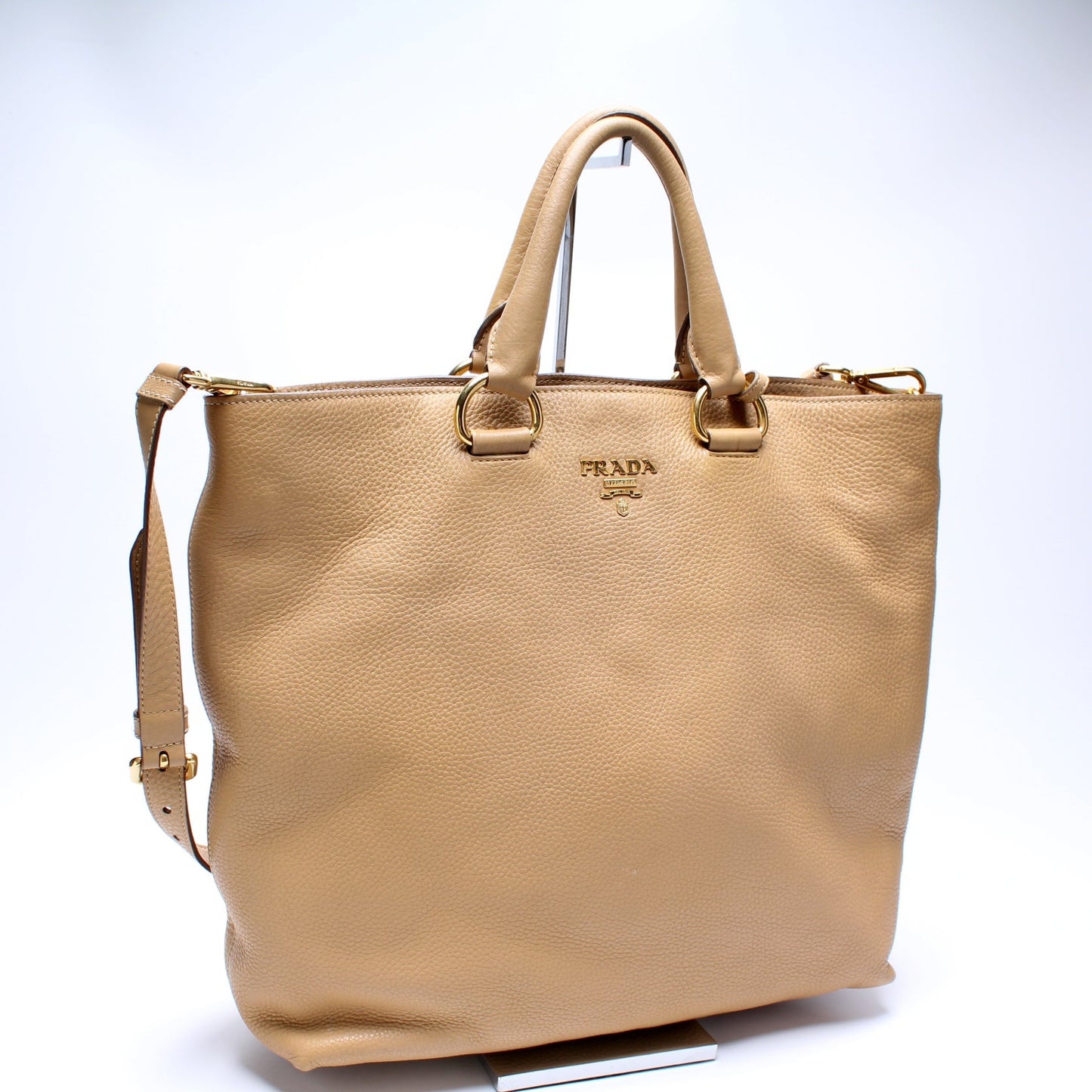 Prada Talco Vitello Daino Shopper Bag