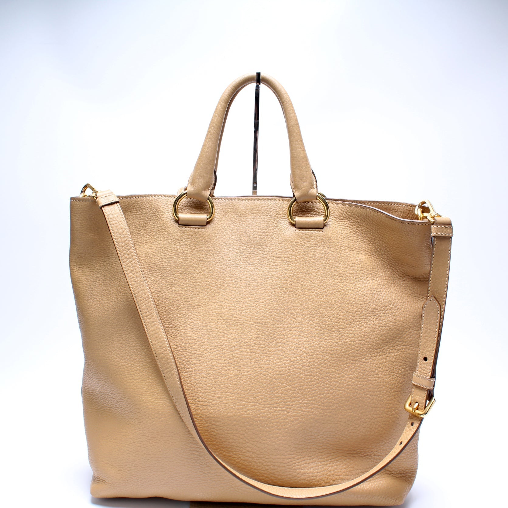 Prada Talco Vitello Daino Shopper Bag