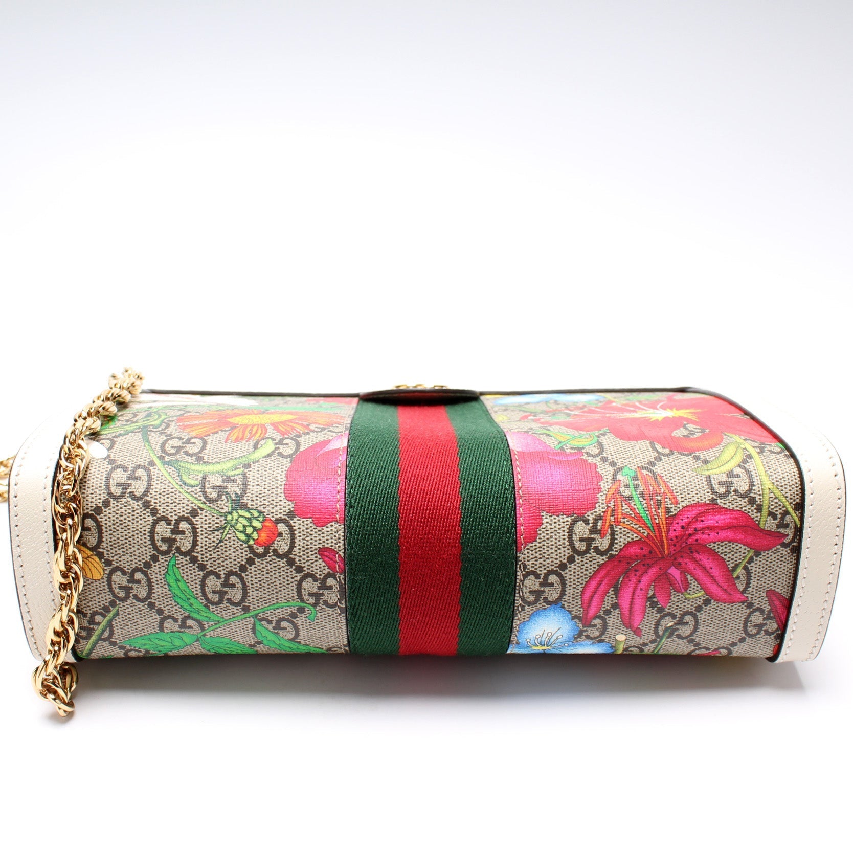 Gucci 503877 GG Supreme Flora Ophidia Small Chain Bag