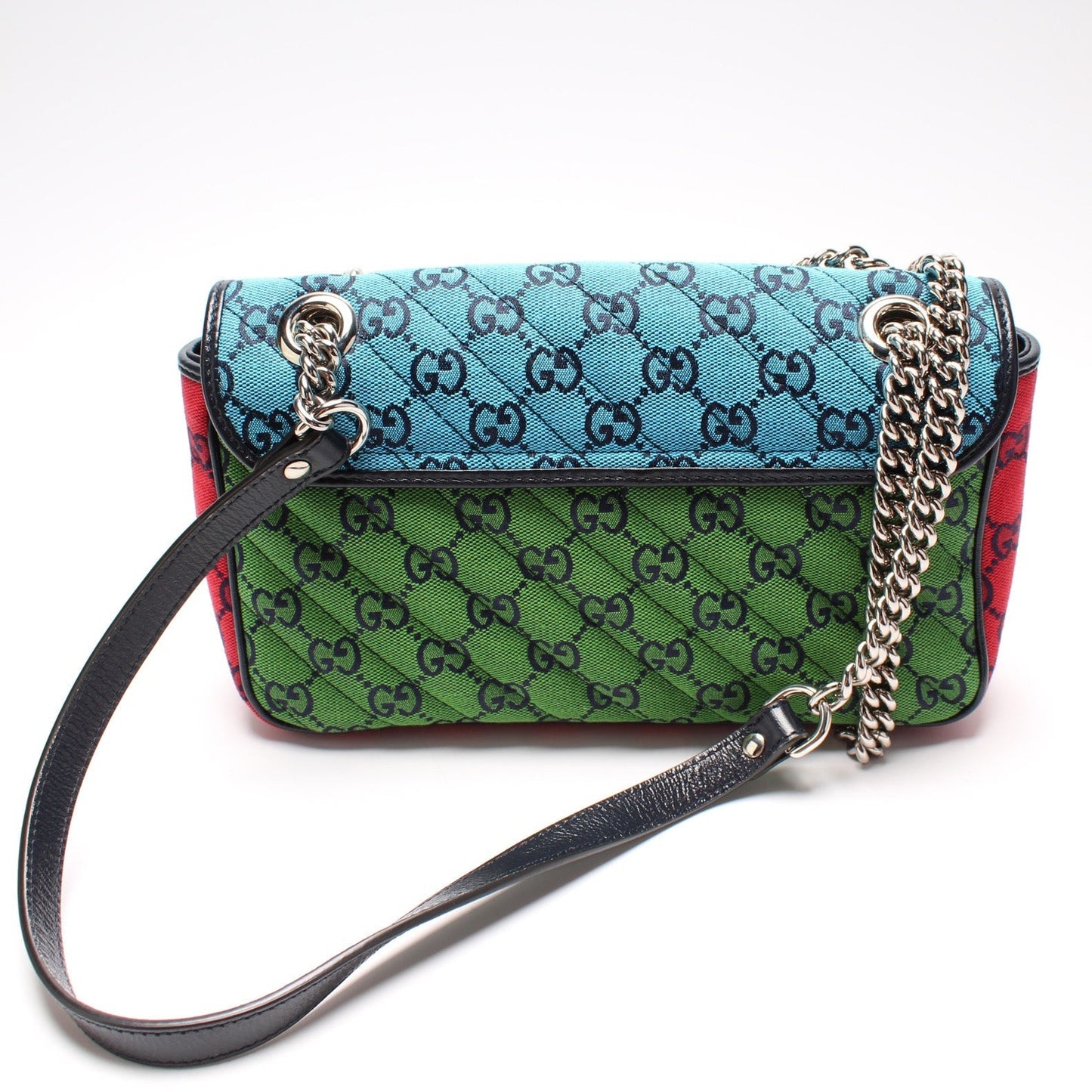 Gucci 443497 Marmont Shoulder Quilted Canvas Small Flap Bag