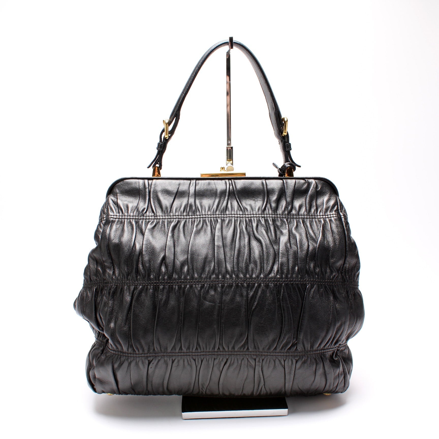 Prada Nappa Gaufre Frame Tote Bag