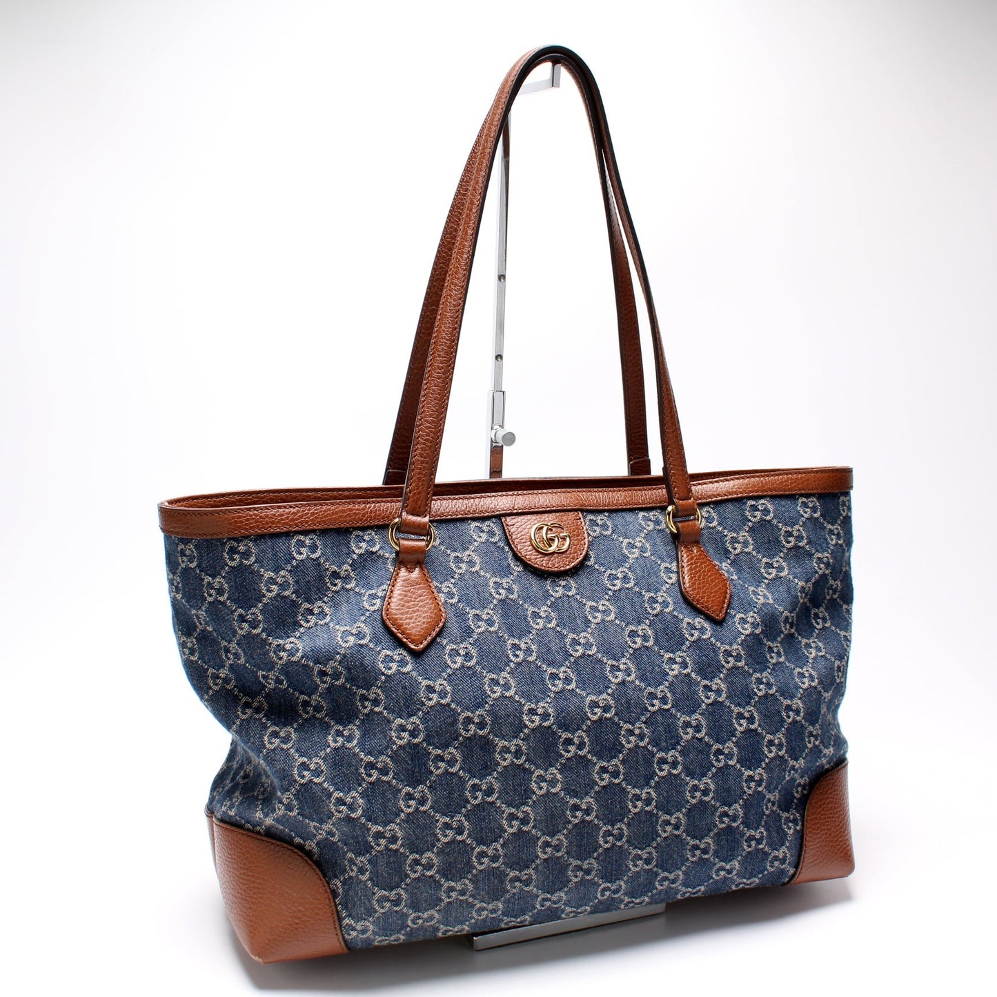 Gucci 631685 Ophidia GG Denim Tote Bag