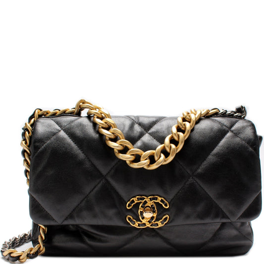 Chanel Quilted Goatskin 19Large Flap 29M Bag