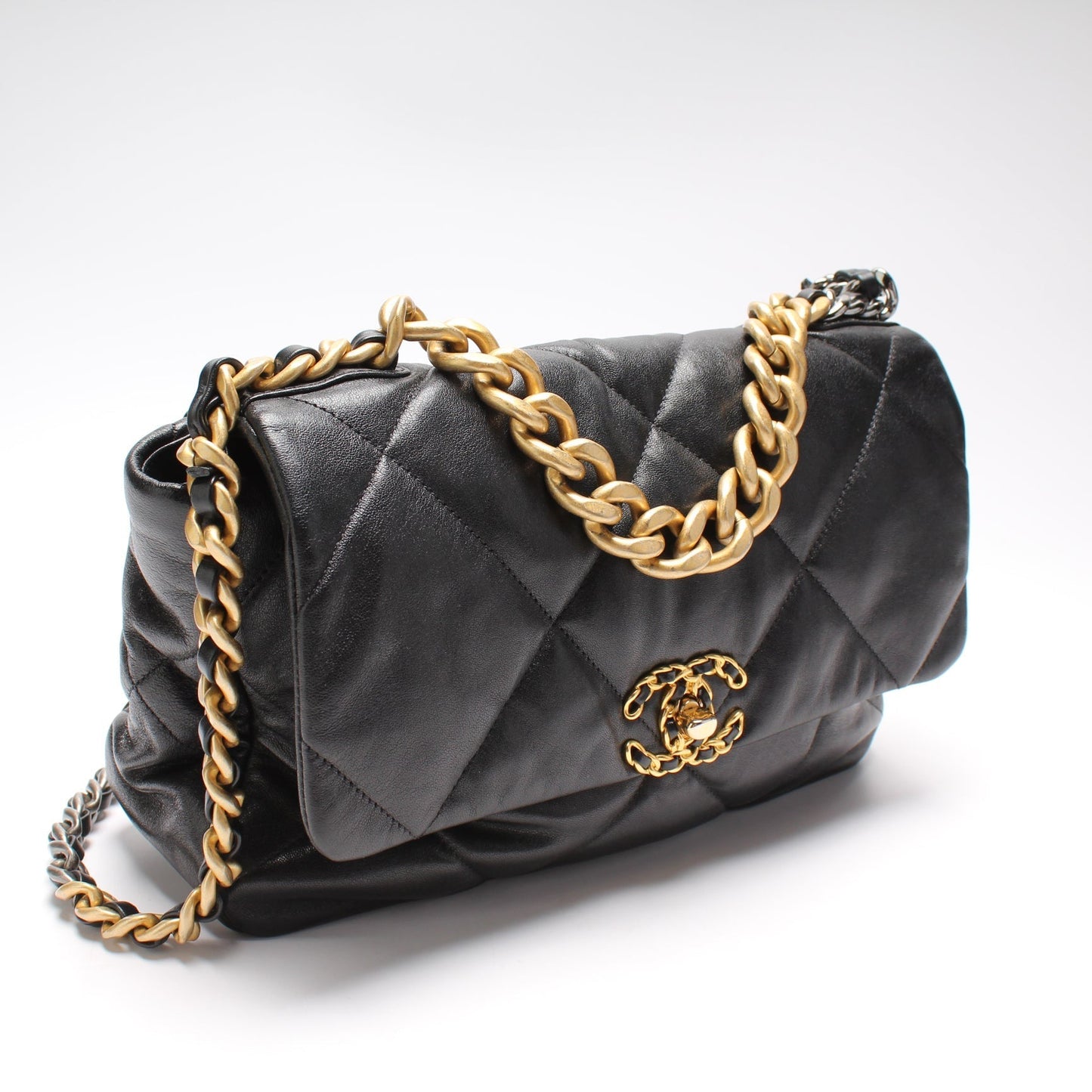 Chanel Quilted Goatskin 19Large Flap 29M Bag
