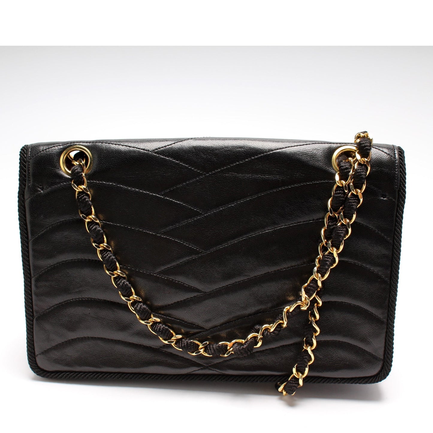 Chanel Scallop Quilted Flap Lambskin Bag