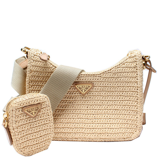 Prada 1BH204 Raffia Re-Edition 2005 Shoulder Bag