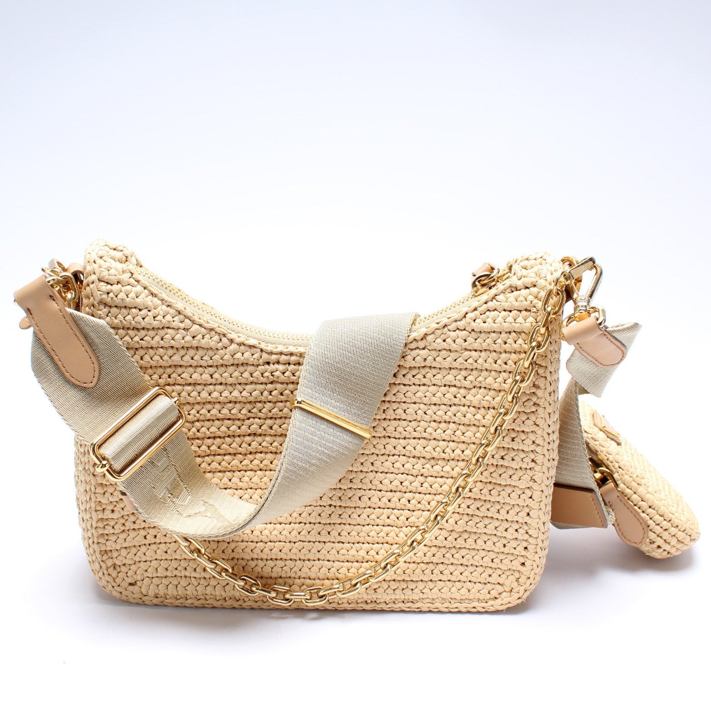 Prada 1BH204 Raffia Re-Edition 2005 Shoulder Bag - Style 2