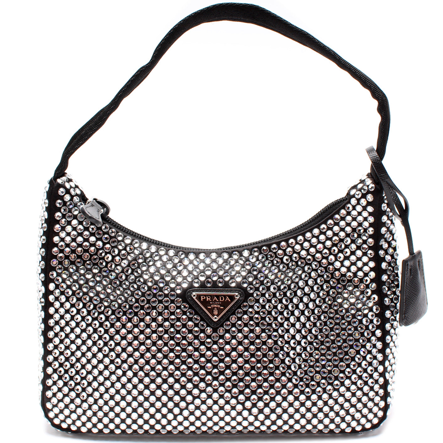Prada 1BC515 Satin Crystal Re-Edition 2000 Mini Bag