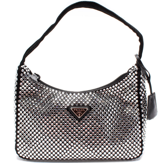 Prada 1BC515 Satin Crystal Re-Edition 2000 Mini Bag