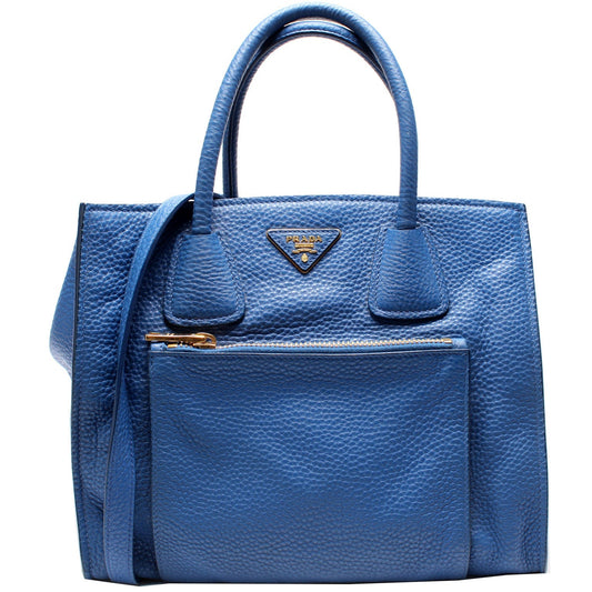 Prada Vitello Daino Front Pocket Tote Bag