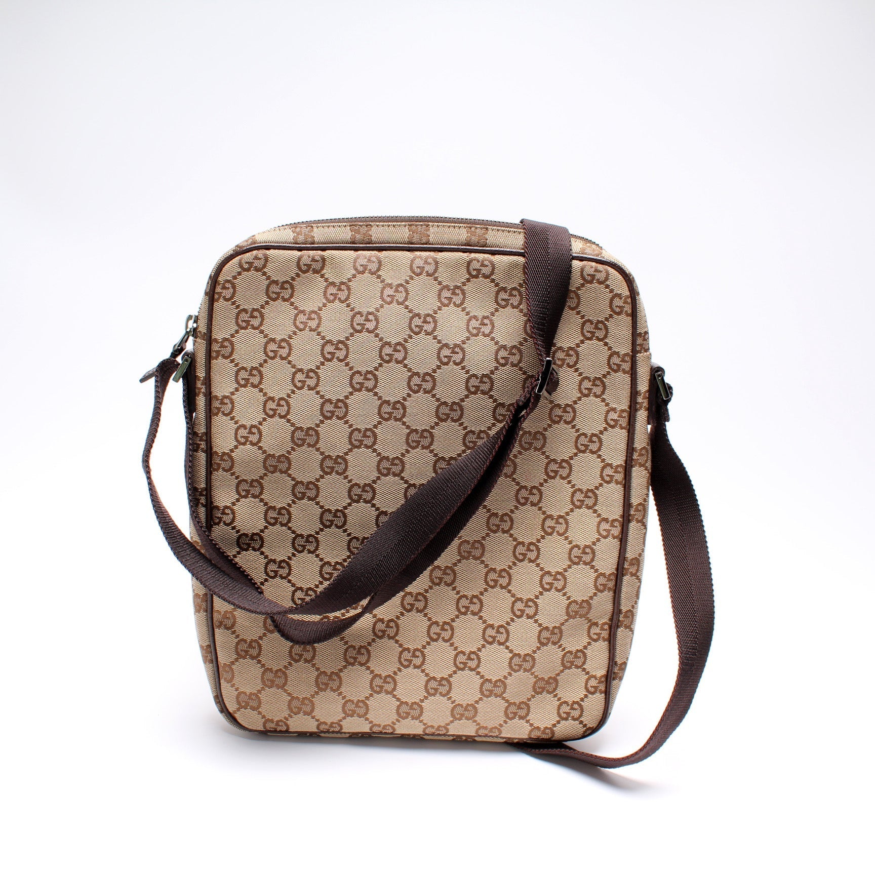 Gucci 122760 GG Canvas Crossbody Bag