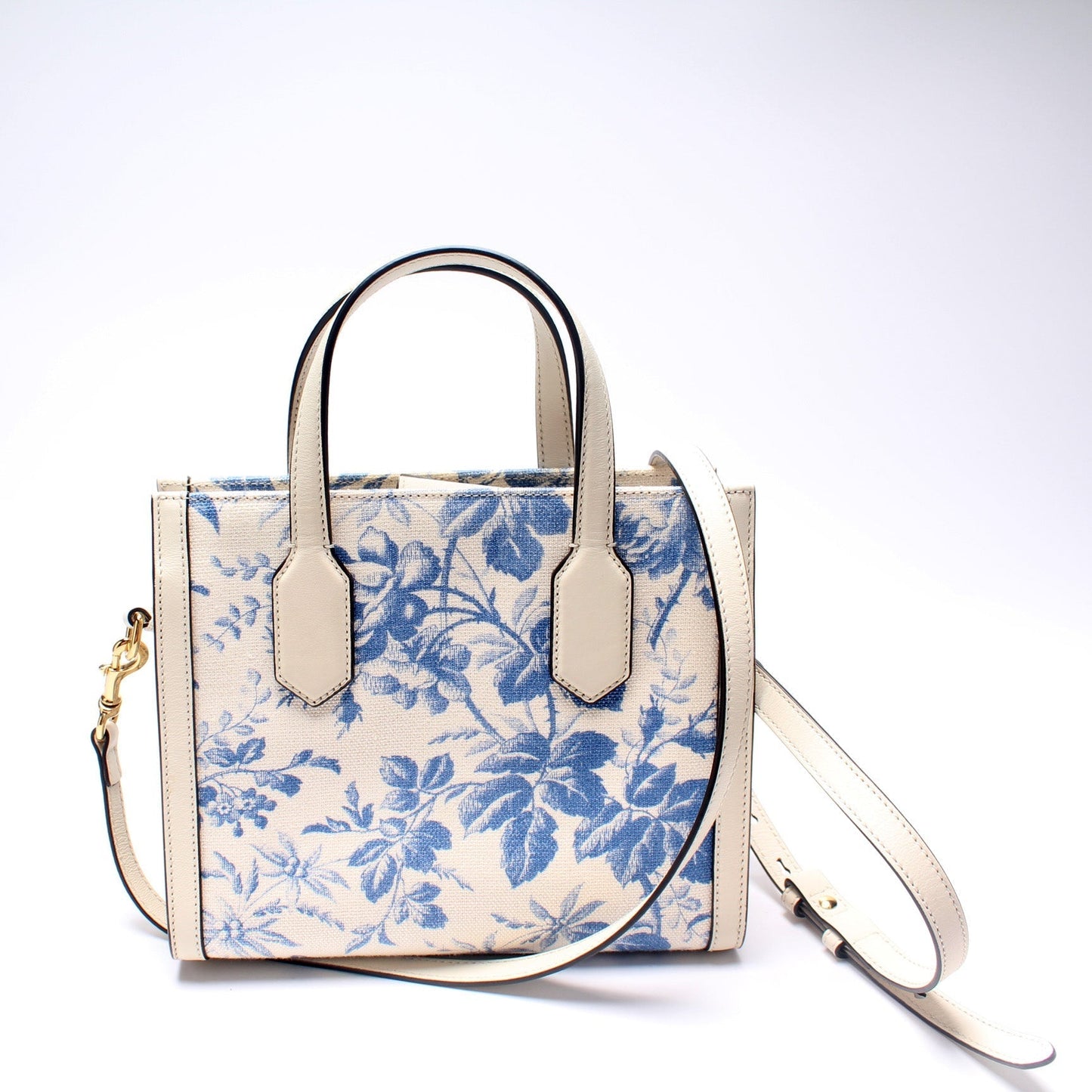 Gucci 443089 Ribbon Tote Small Floral Bag