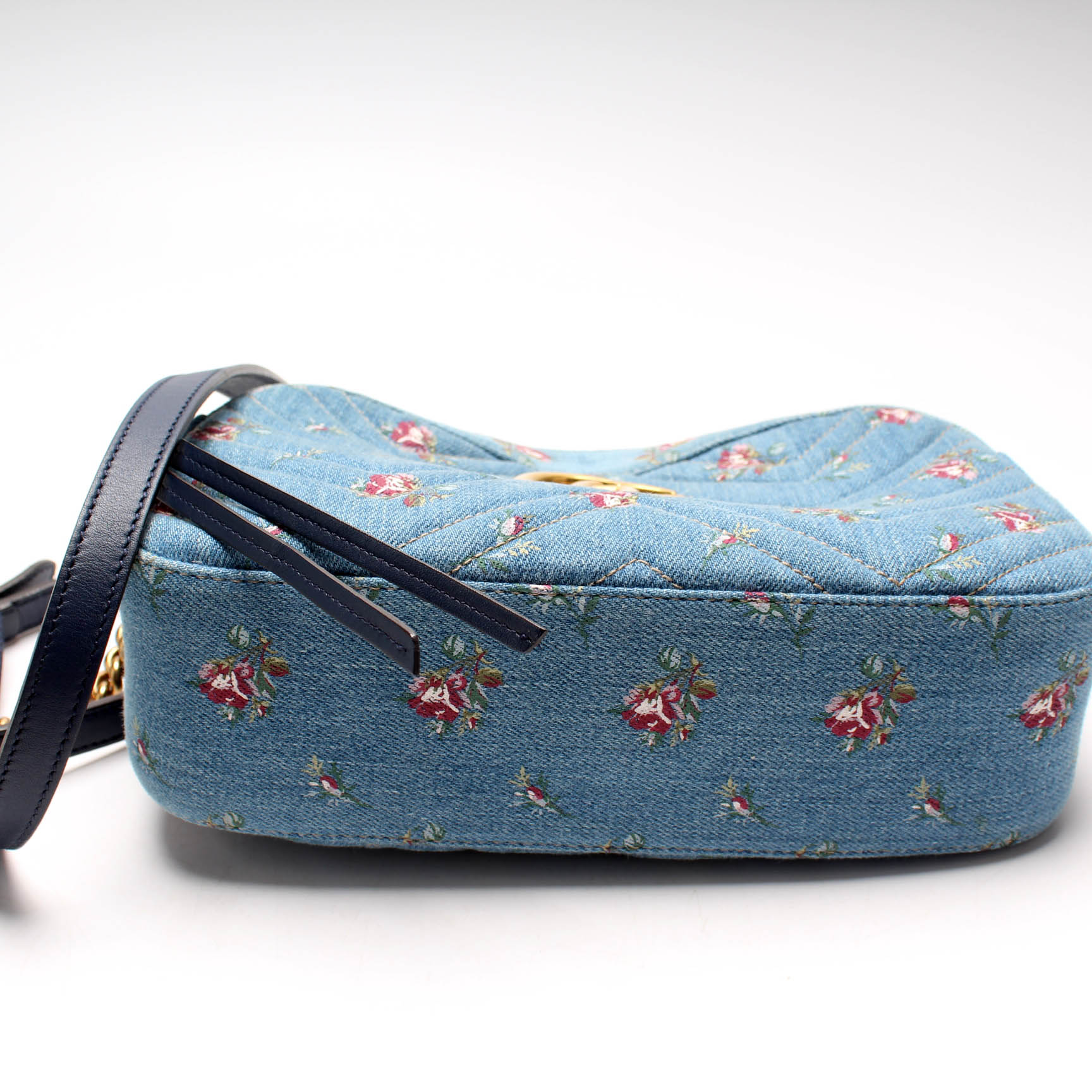 Gucci 447632 Marmont Small Denim Camera Bag