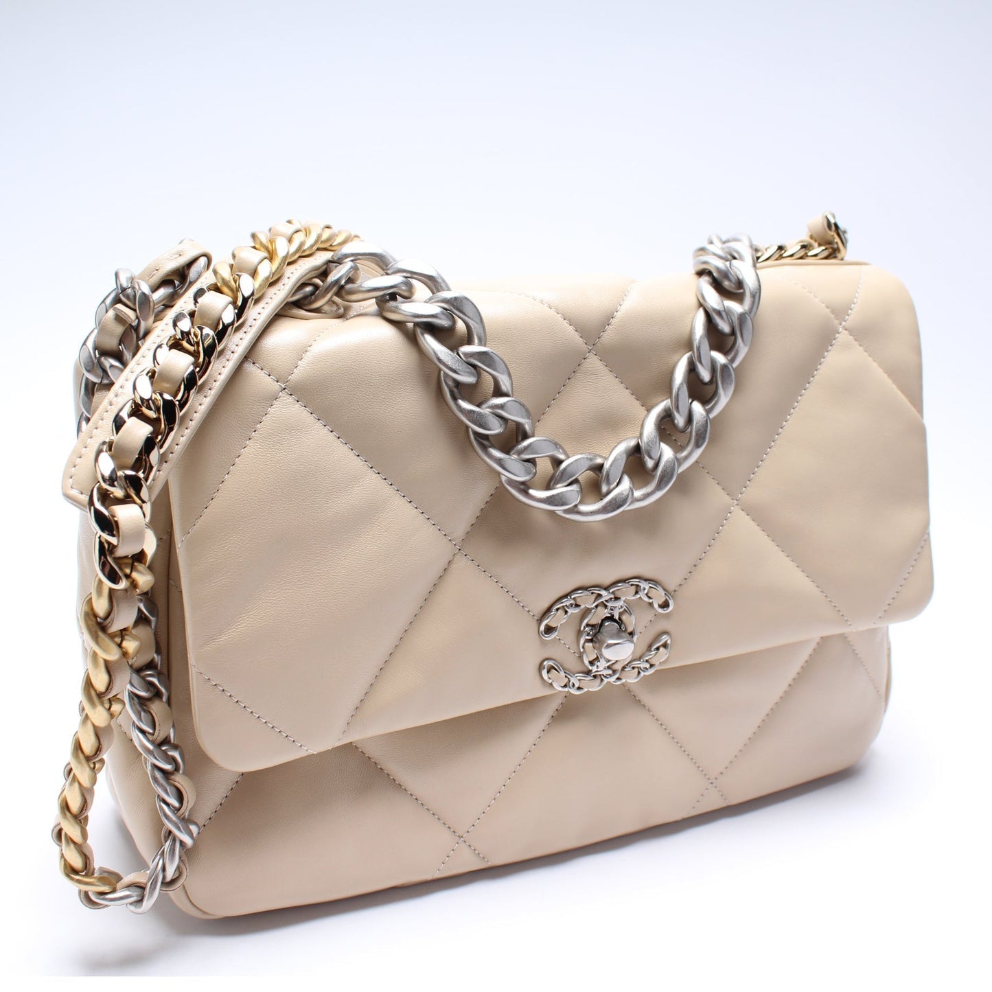 Chanel Quilted Goatskin 19 Large Flap Bag