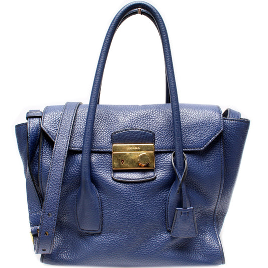 Prada BN2673 Vitello Daino Lock Flap Bag