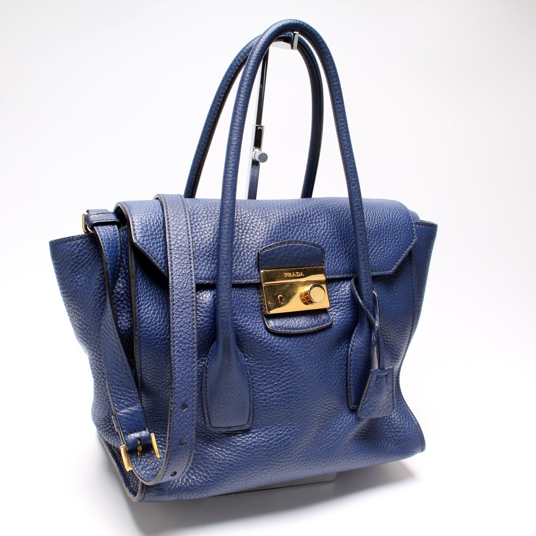 Prada BN2673 Vitello Daino Lock Flap Bag
