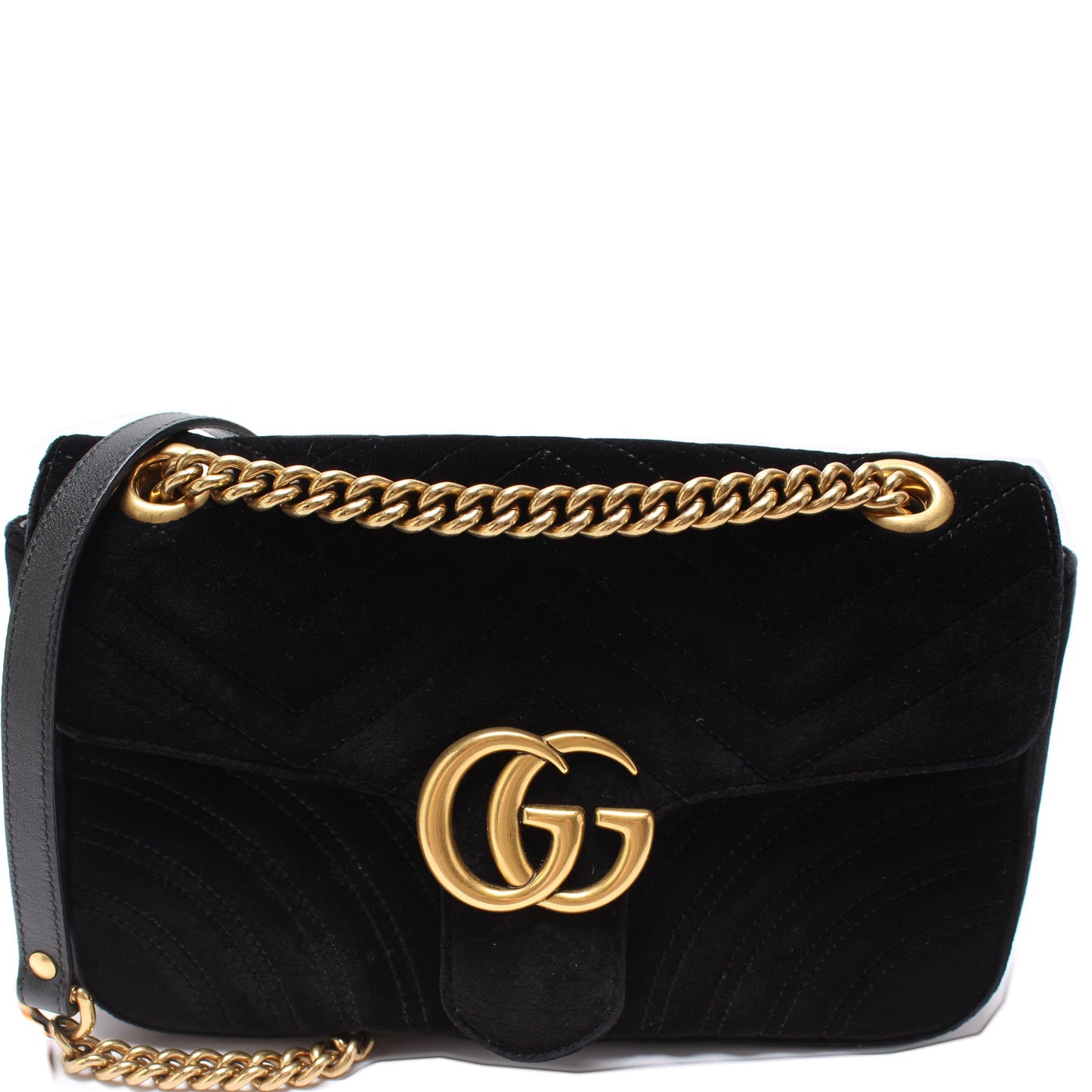 Gucci 443497 Marmont Shoulder Velvet Small Flap Bag